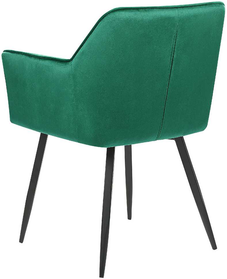 Beliani 2 valgomojo kėdžių komplektas JASMIN veliūrinės smaragdo spalvos