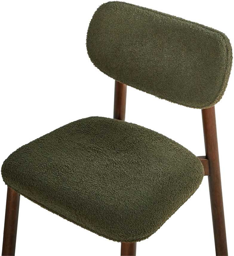 Beliani 2 valgomojo kėdžių komplektas MILLS Boucle rudas/žalias