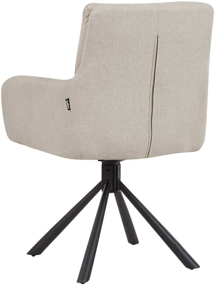 Beliani 2 valgomojo kėdžių komplektas, pasukamos SARDOAL, smėlio ir pilkos spalvos