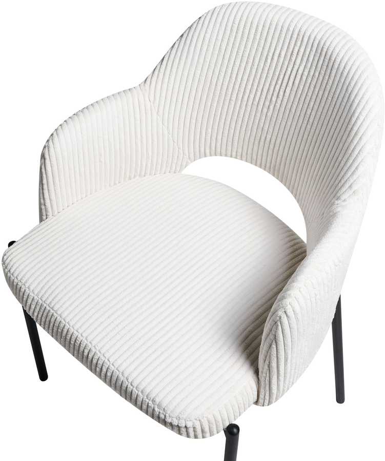 Beliani 2 valgomojo kėdžių komplektas RATON, velvetas, balkšva spalva