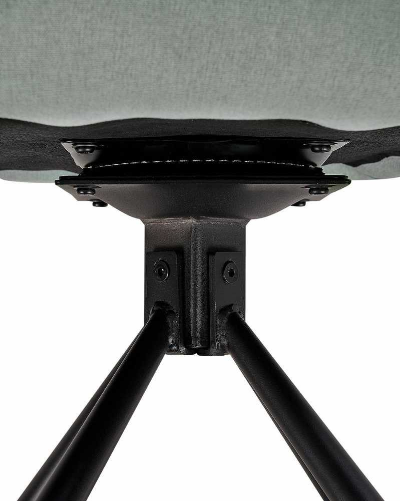 Beliani 2 valgomojo kėdžių rinkinys su pasukamu mechanizmu LOURES tamsiai žalios spalvos