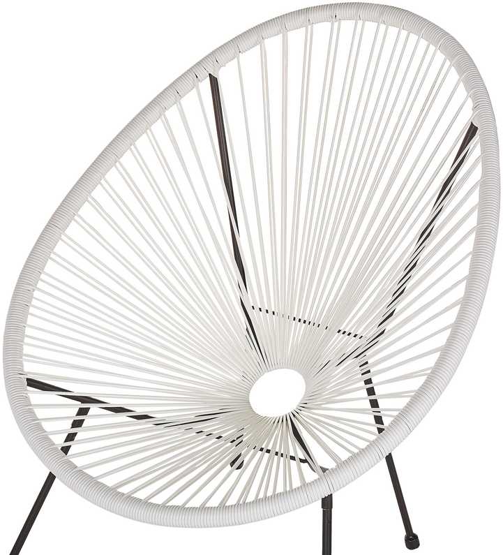 Beliani 2 lauko kėdžių komplektas ACAPULCO II, technoratanas, baltas