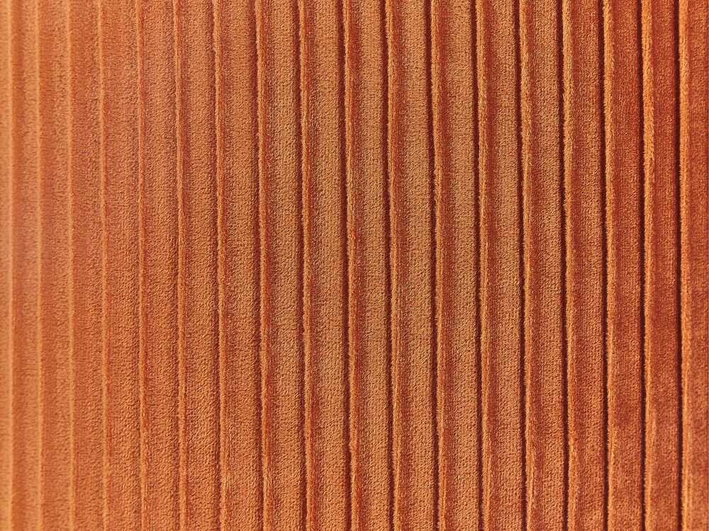 Beliani 2 pufų su daiktadėže komplektas CAMDENTON, oranžinis, veliūras