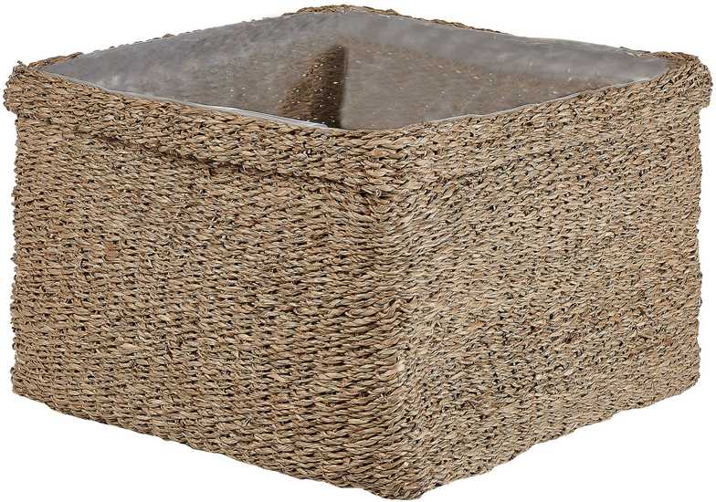 Beliani 3 vazonų komplektas RIVULINE Rudadumbliai 23/27/30 cm Natūralus