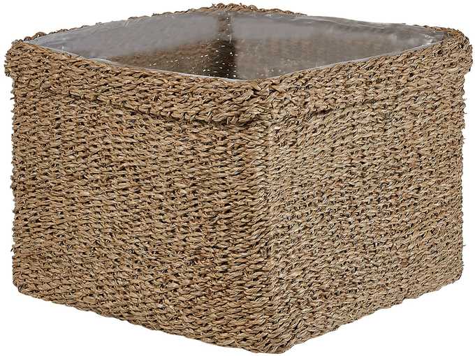 Beliani 3 vazonų komplektas RIVULINE Rudadumbliai 23/27/30 cm Natūralus