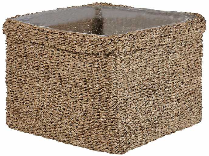 Beliani 3 vazonų komplektas RIVULINE Rudadumbliai 23/27/30 cm Natūralus