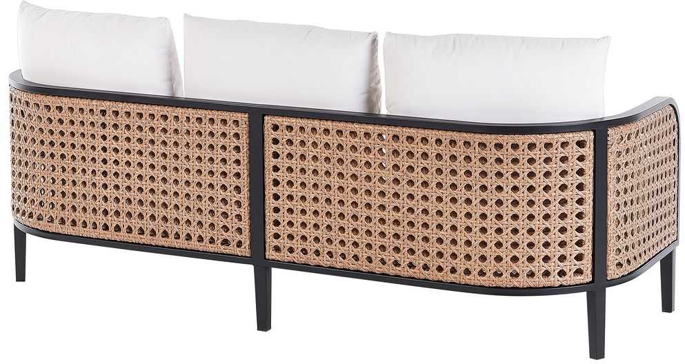 Sofa Beliani Sodo baldų komplektas su stalu 3 asmenims MONTEFALCO Metal Baltas