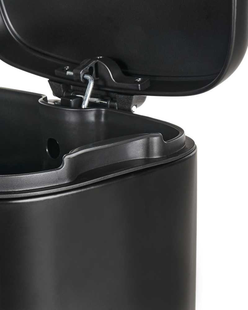 Beliani Atliekų dėžė su pedalu 30 L ECOCOLLECT metalinė juoda
