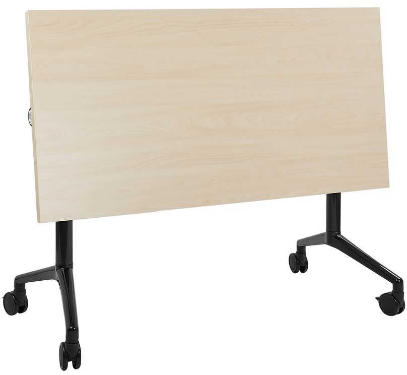Beliani Sulankstomas rašomasis stalas CAVI, šviesiai rudas, 120 cm x 60 cm, su ratukais