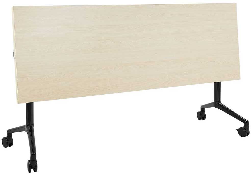 Beliani Sulankstomas rašomasis stalas CAVI, šviesiai rudas, 180 cm x 60 cm, su ratukais