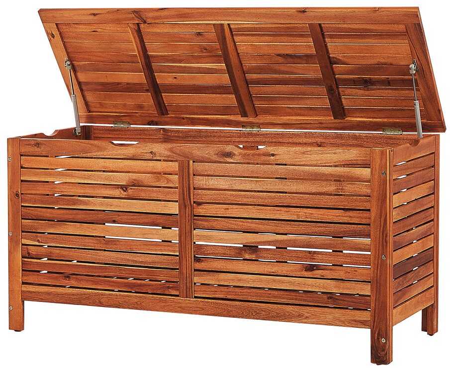 Beliani Sodo dėžė RIVIERA 130 cm 48 cm, ruda