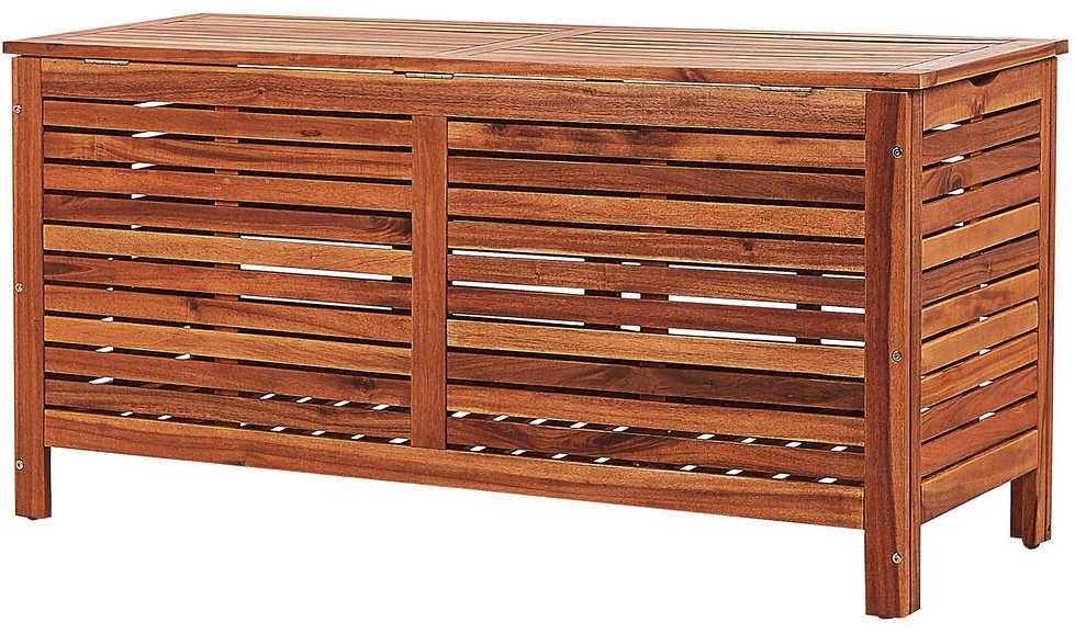 Beliani Sodo dėžė RIVIERA 130 cm 48 cm, ruda