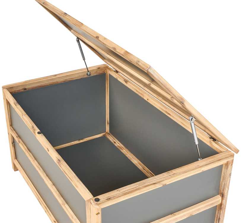 Beliani Sodo dėžė ACATE 121 cm 72 cm pilka