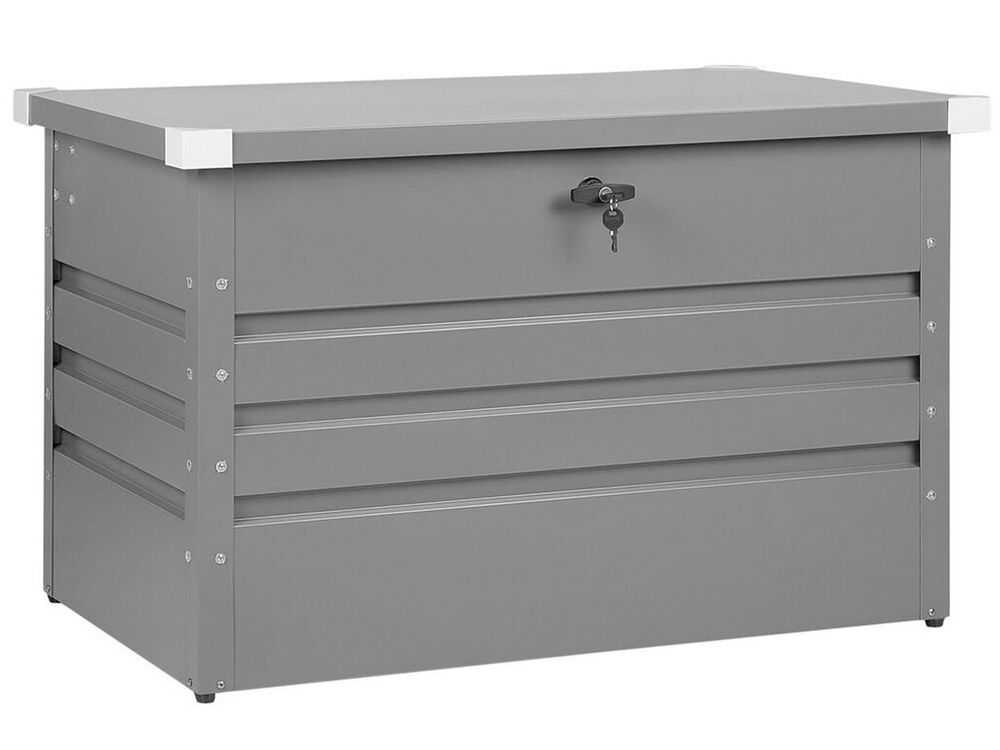Beliani Sodo dėžė CEBROSA 100 cm 62 cm pilka