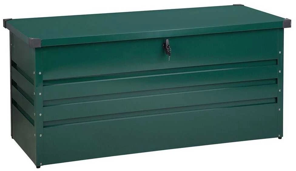 Beliani Sodo dėžė CEBROSA 132 cm 62 cm tamsiai žalia
