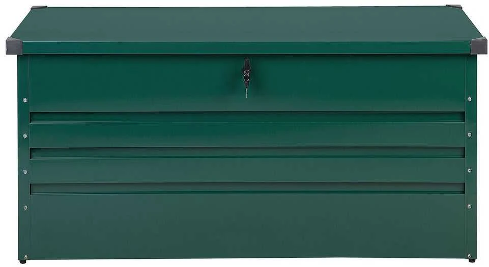 Beliani Sodo dėžė CEBROSA 132 cm 62 cm tamsiai žalia