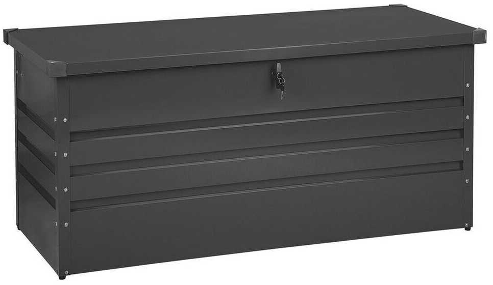 Beliani Sodo dėžė CEBROSA 132 cm 62 cm pilka