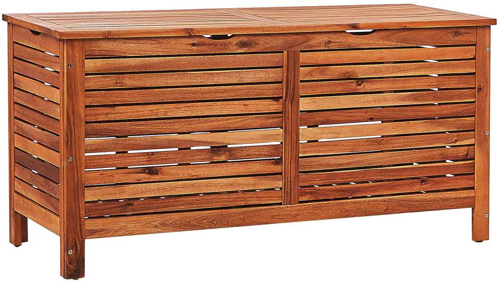 Beliani Sodo dėžė RIVIERA 130 cm 48 cm, ruda