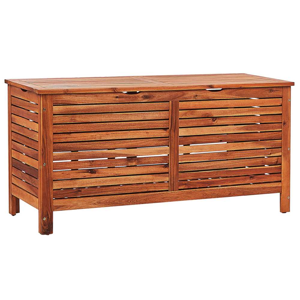 Beliani Sodo dėžė RIVIERA 130 cm 48 cm, ruda