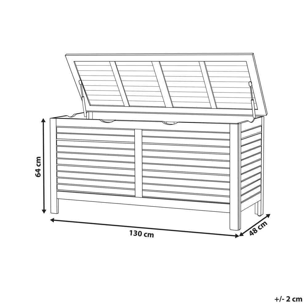 Beliani Sodo dėžė RIVIERA 130 cm 48 cm, ruda