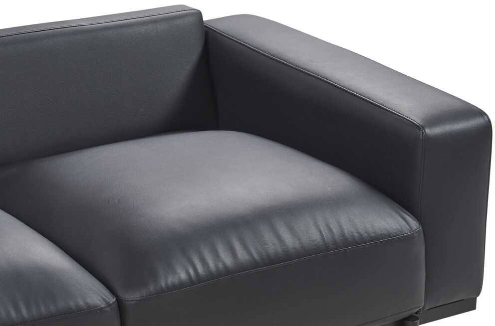 Beliani Dvivietė sofa SOVIK iš dirbtinės odos, juoda