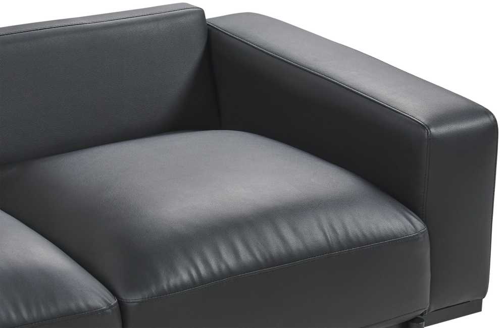 Beliani Dvivietė sofa SOVIK iš dirbtinės odos, juoda
