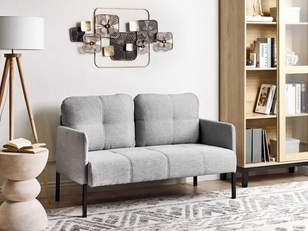 Beliani Dvivietė sofa LAHTI pilka
