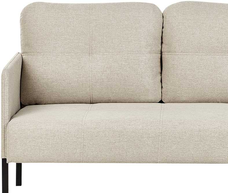 Beliani Dvivietė sofa LAHTI šviesiai smėlio spalvos