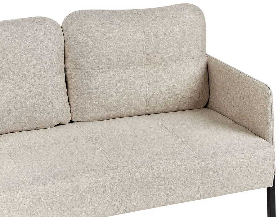 Beliani Dvivietė sofa LAHTI šviesiai smėlio spalvos