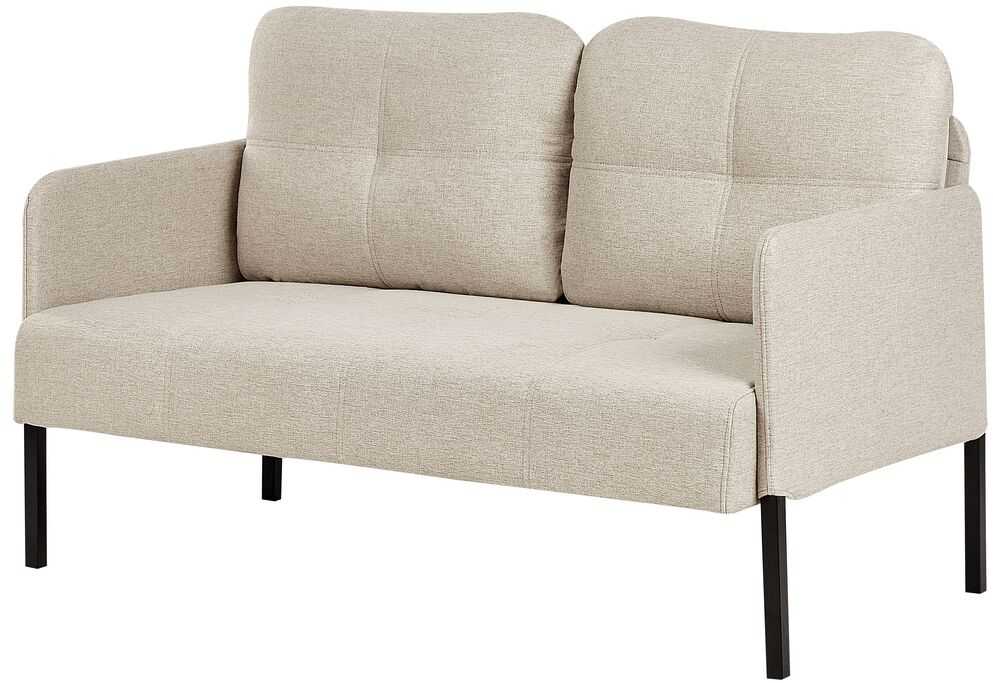 Beliani Dvivietė sofa LAHTI šviesiai smėlio spalvos