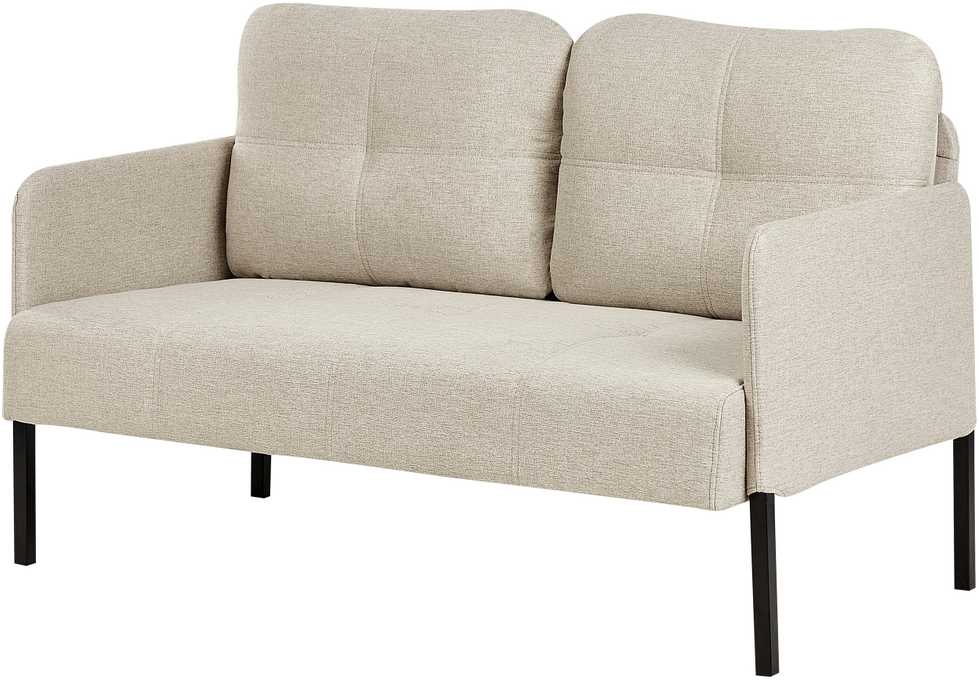 Beliani Dvivietė sofa LAHTI šviesiai smėlio spalvos