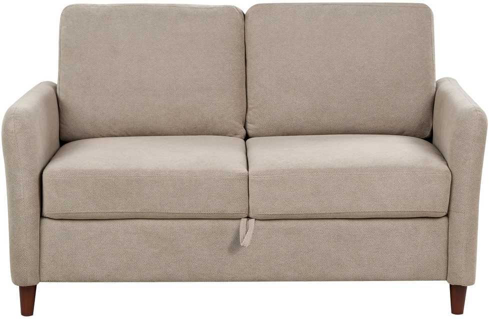 Beliani 2 vietų sofa MARE smėlio-pilkos spalvos su daiktadėže