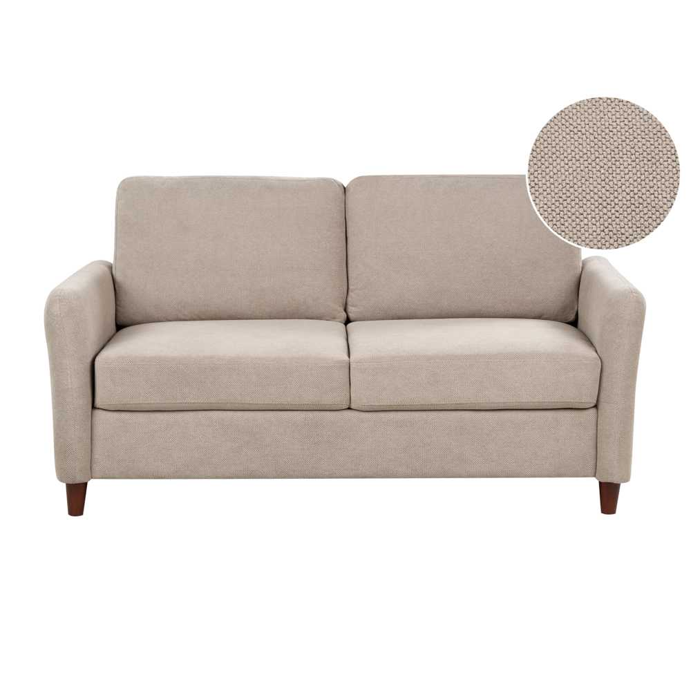 Beliani 2 vietų sofa MARE smėlio-pilkos spalvos su daiktadėže
