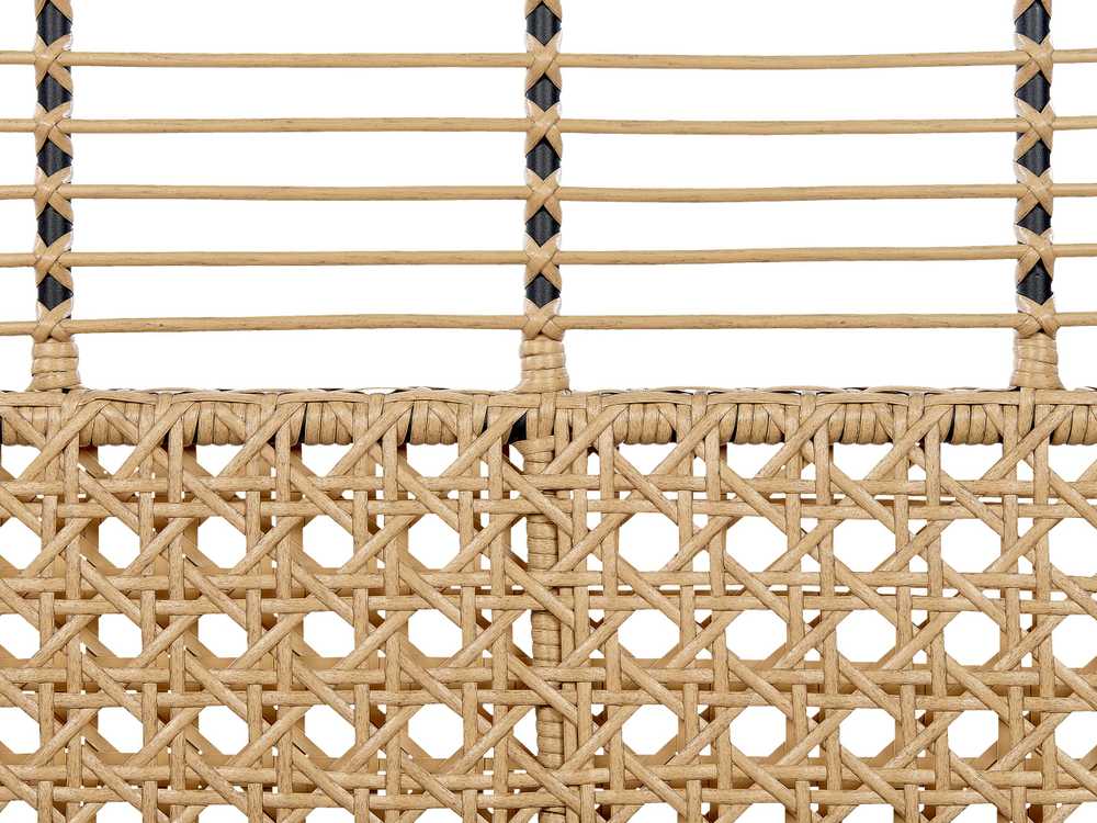 Sofa Beliani Sodo suoliukas su pagalve PRATELLO 122 cm, technorotangas, natūrali spalva