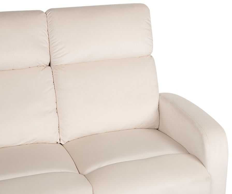 Beliani 2 vietų sofa su elektrine relaksacijos funkcija VERDAL, veliūrinė, smėlio spalvos