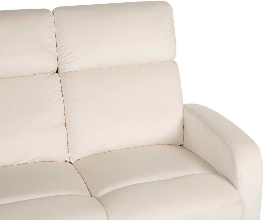 Beliani 2 vietų sofa su elektrine relaksacijos funkcija VERDAL, veliūrinė, smėlio spalvos