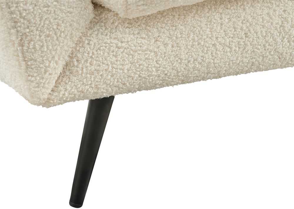 Beliani 3 vietų sofa LENVIK, buklė audinys, balta