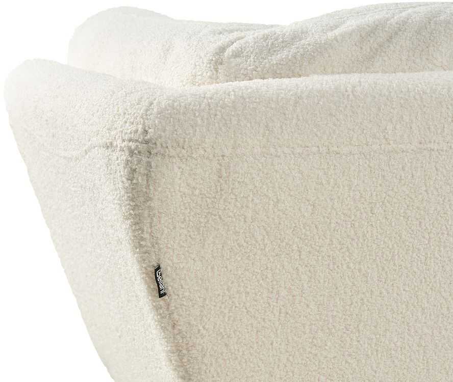 Beliani 3 vietų sofa LENVIK, buklė audinys, balta