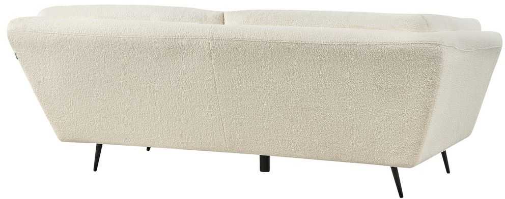 Beliani 3 vietų sofa LENVIK, buklė audinys, balta