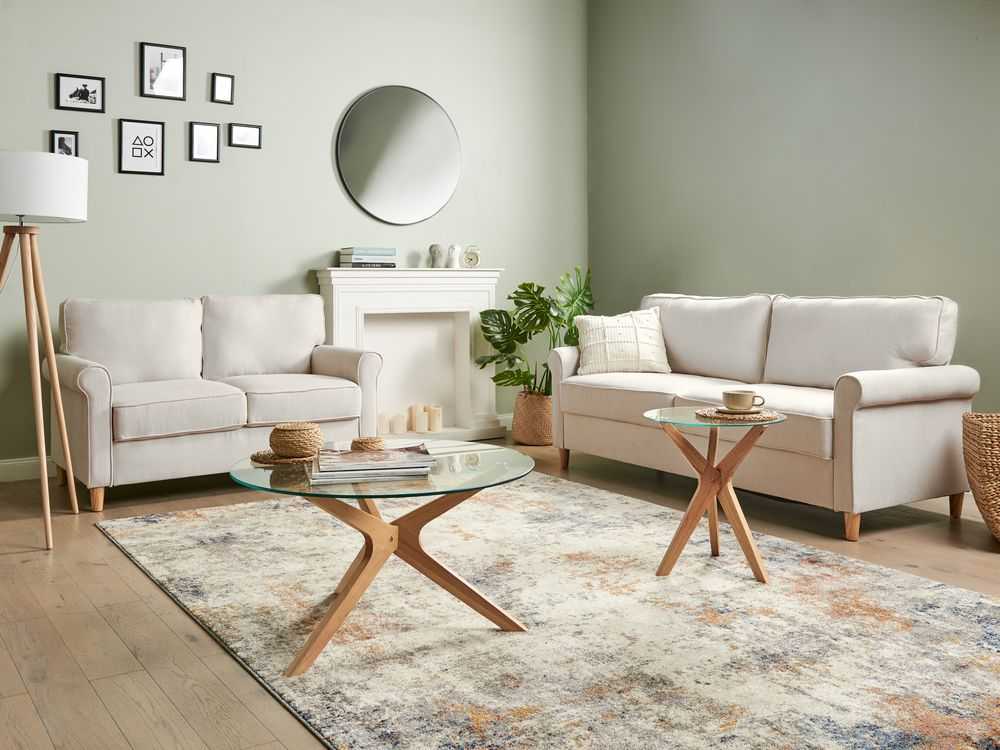 Beliani 3 vietų sofa RONNEBY smėlio spalvos