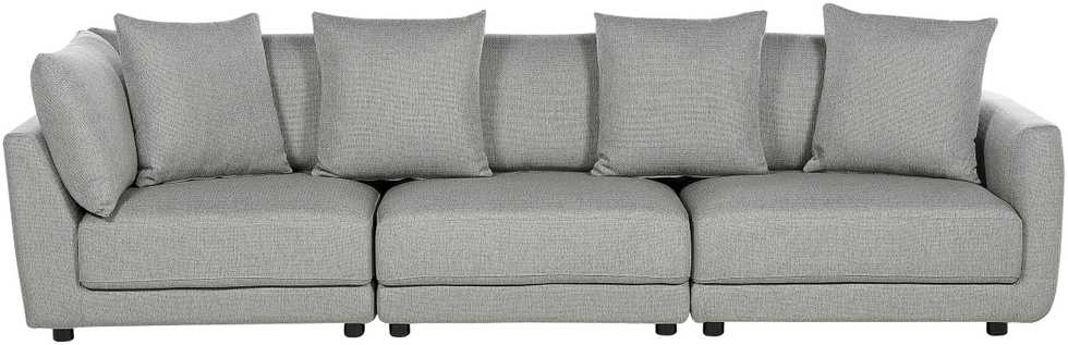 Beliani 3 vietų sofa SIGTUNA šviesiai pilka