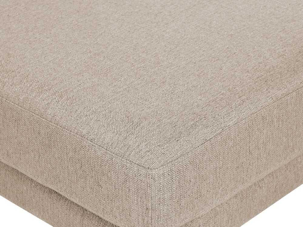 Beliani 3 vietų sofa SIGTUNA, smėlio spalvos su otomane