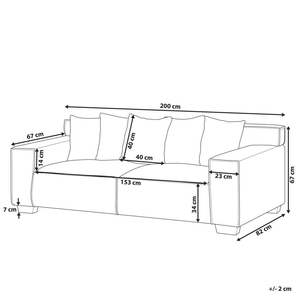 Beliani Trivietė sofa VISKAN, velvetinis audinys, tamsiai pilka