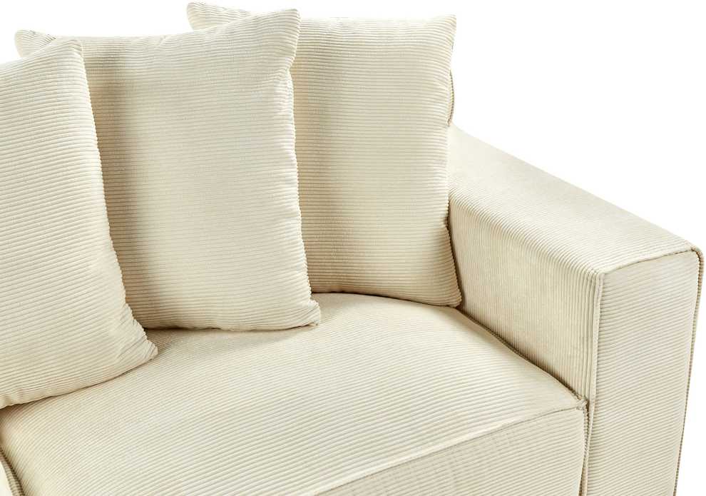 Beliani 3 vietų sofa VISKAN Velvetinis šviesiai smėlio spalvos