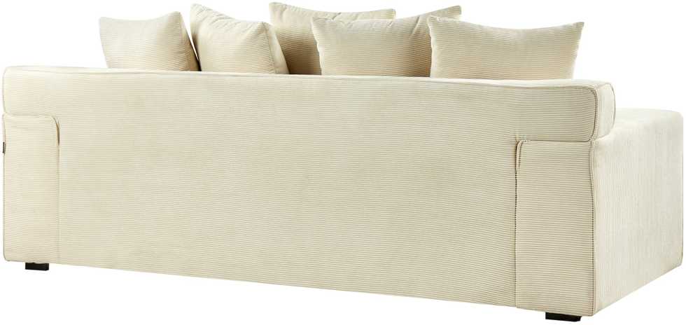 Beliani 3 vietų sofa VISKAN Velvetinis šviesiai smėlio spalvos