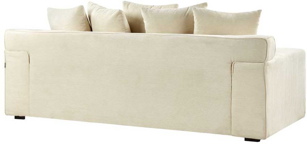 Beliani 3 vietų sofa VISKAN Velvetinis šviesiai smėlio spalvos