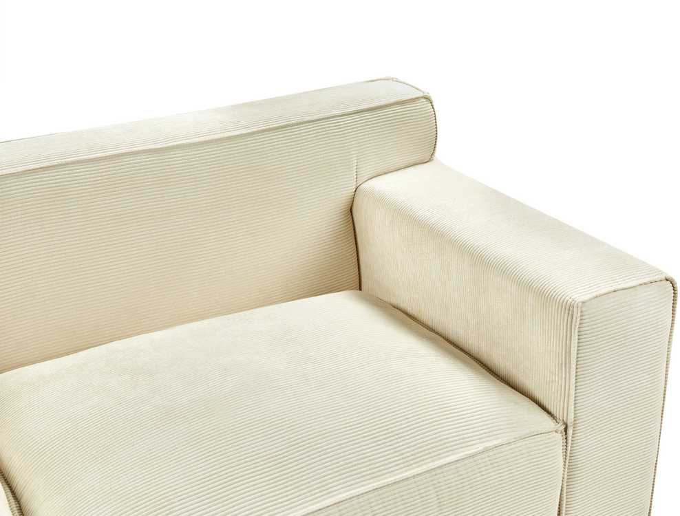 Beliani 3 vietų sofa VISKAN Velvetinis šviesiai smėlio spalvos
