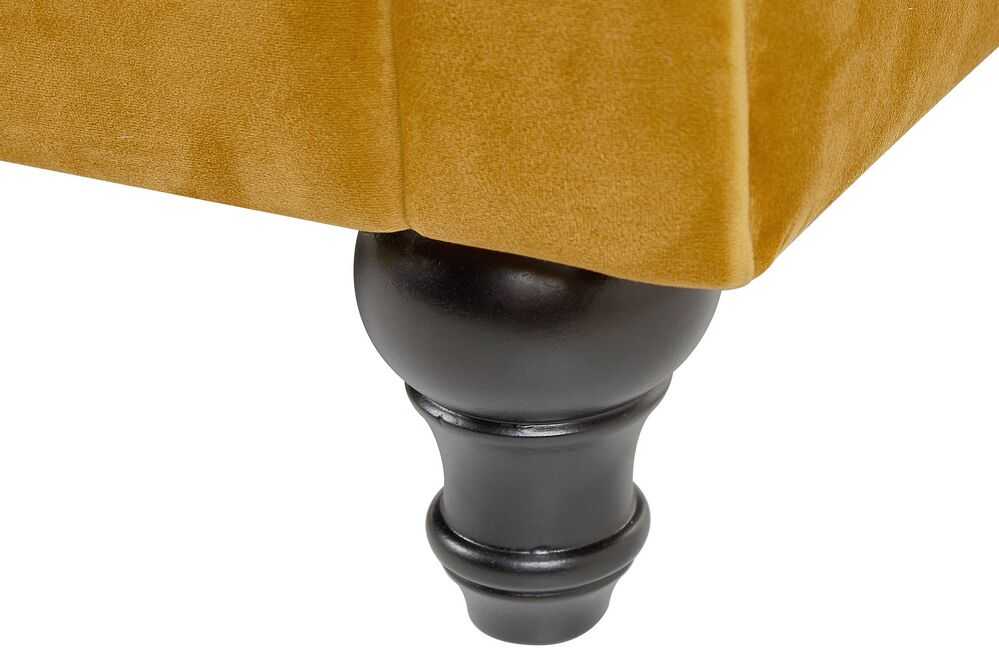 Beliani 3 vietų sofa CHESTERFIELD veliūrinė auksinė