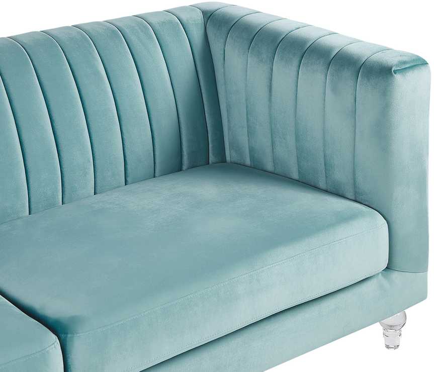 Beliani 3 vietų sofa ARVIKA aksominė mėlyna