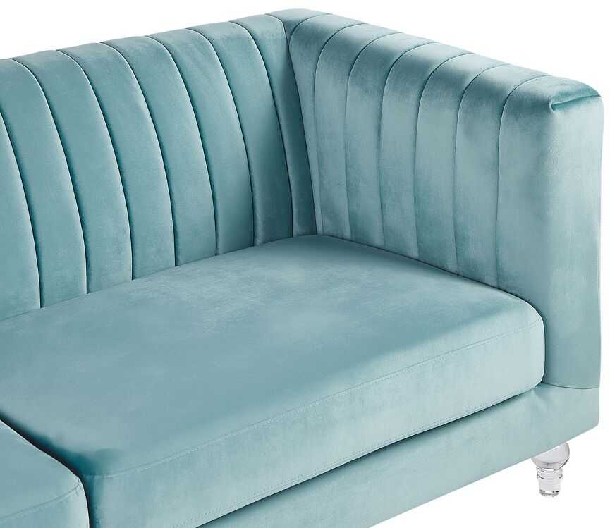 Beliani 3 vietų sofa ARVIKA aksominė mėlyna